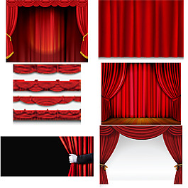 红色背景的舞台