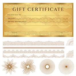 精美贺卡卡片证书矢量素材