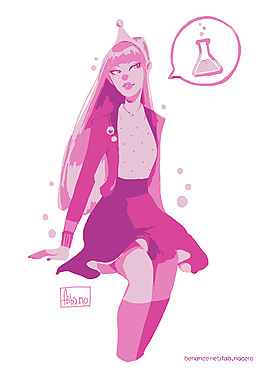 Behance创意插画女人