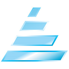创意阶梯式L型logo设计