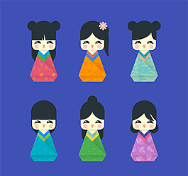 可爱的布包女娃娃