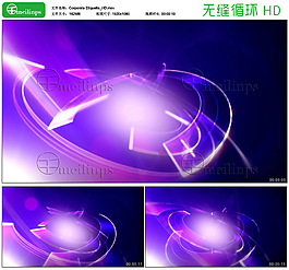 紫色虚拟半环商业背景循环视频素材HD