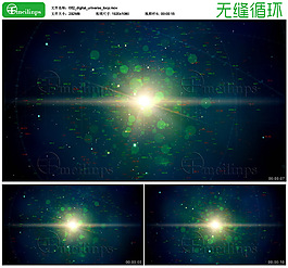 数字化虚拟球体旋转背景循环视频素材