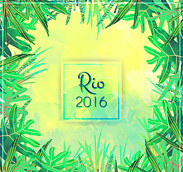 2016巴西风格背景元素