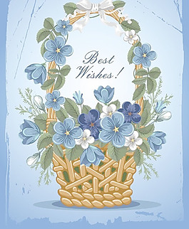 浪漫花卉卡片模板