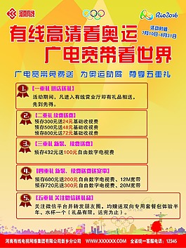 精美排版河南有线海报