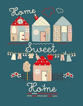 儿童印花素材AI矢量