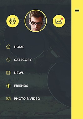 app菜单类设计模板