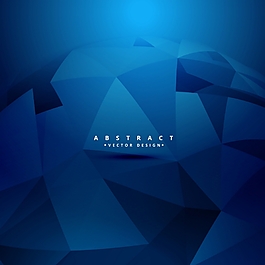 蓝色抽象多边形素材