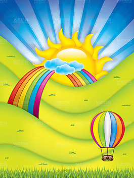 精美夏季卡通太阳插画矢量素材