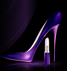 口红高跟鞋