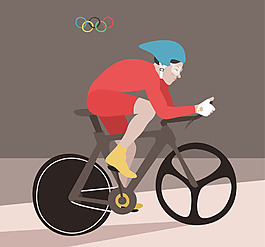 骑自行车的卡通素材