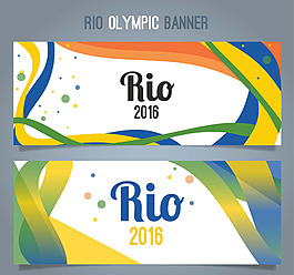 巴西奥林匹克背景卡片设计