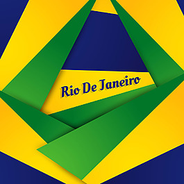 多边形巴西色背景