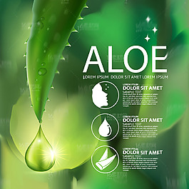 精美护肤品广告元素矢量