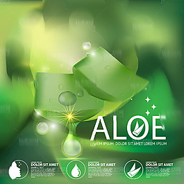 护肤品广告元素矢量素材