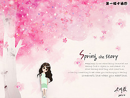 樱花场景唯美卡通人物