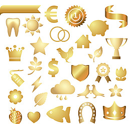 金色元素矢量文件