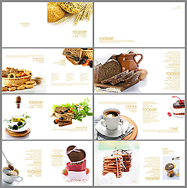 面包点心画册模板psd分层素材