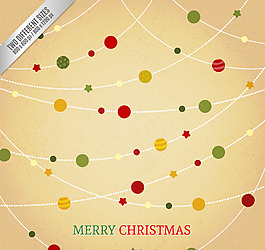 圣诞节圆点背景素材