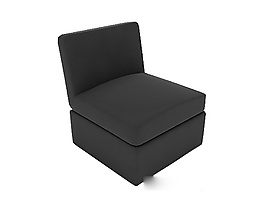 黑色简单居家沙发3d模型下载