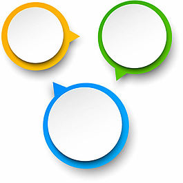 创意圆形对话框矢量素材