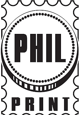 PHIL黑色花圈logo设计