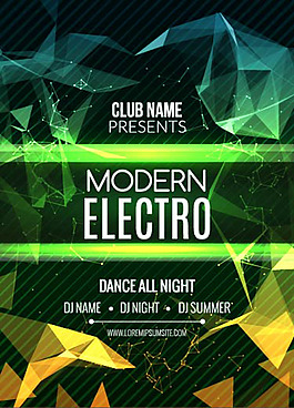 炫彩创意几何个性海报设计矢量素材