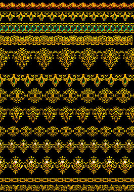 金色花纹PSD素材