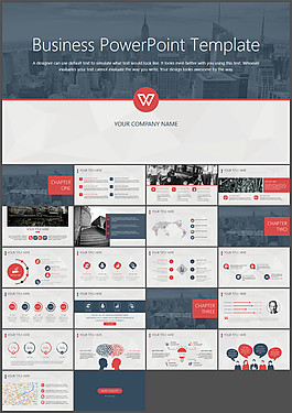 稳重大气商务风格PPT模板