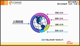 扁平化图表之圆形目录图表（动态，可调）