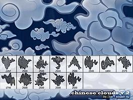 高清PS中国卡通祥云笔刷