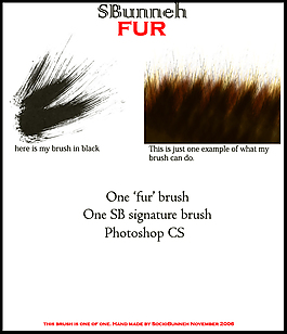 简单手绘毛发笔触Photoshop笔刷下载