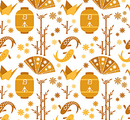 扁平日本图案