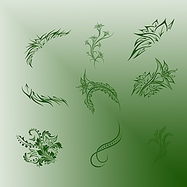 独立的优美艺术花纹图案Photoshop植物花纹笔刷