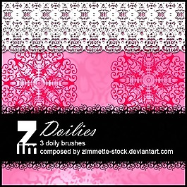 漂亮的蕾丝花纹Photoshop笔刷素材下载