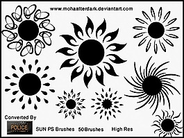 太阳花花纹图案photoshop笔刷素材
