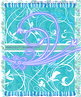 漂亮的植物花纹艺术效果photoshop笔刷素材