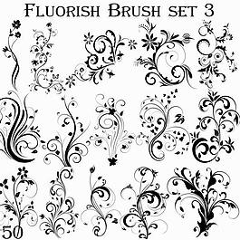 漂亮的装饰花边花纹PS笔刷