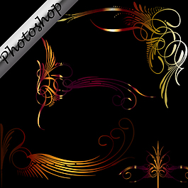 漂亮经典花纹装饰效果笔刷