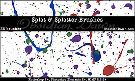 高品质的喷溅笔刷