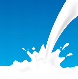 飞溅的新鲜牛奶矢量素材