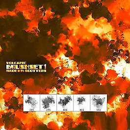 抽象爆炸特效效果Photoshop笔刷素材