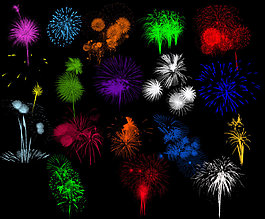 高清节日烟花效果笔刷