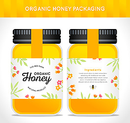 漂亮的有机蜂蜜罐包装