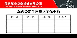 华鼎公司重点工作安排