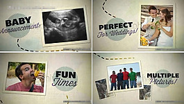 怀旧纪念相册ae素材