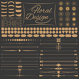 花纹装饰剪影素材