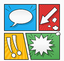 矢量漫画素材对话框