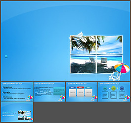 休闲的阳光假日精品PPT模板